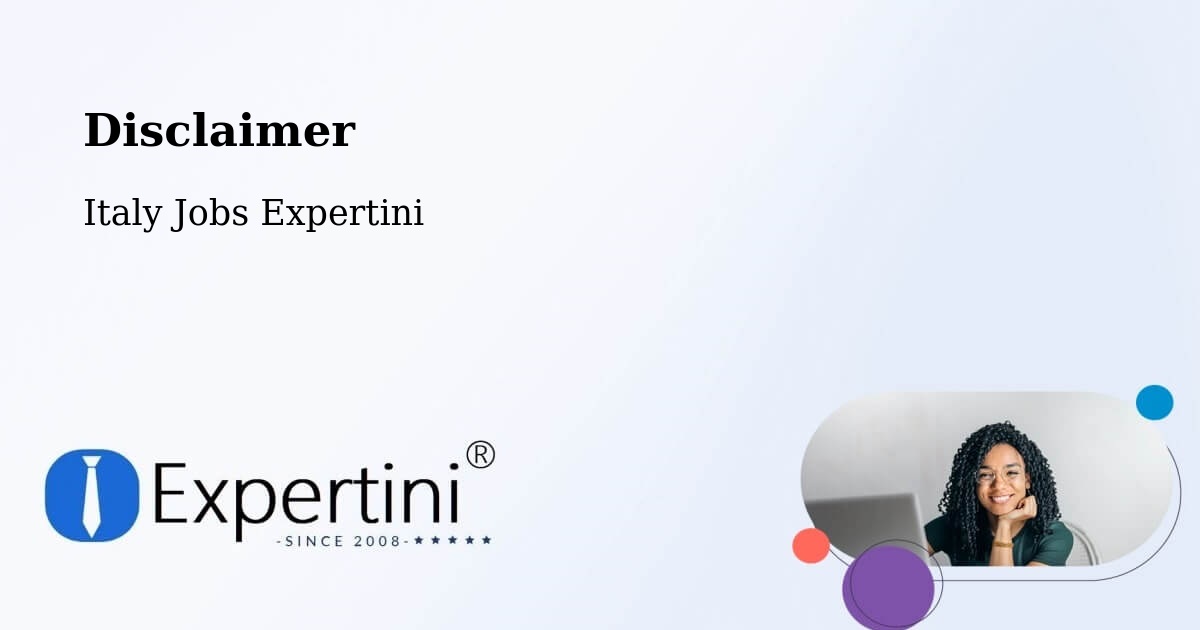 Disclaimer – Pellaro - Italy Jobs Expertini